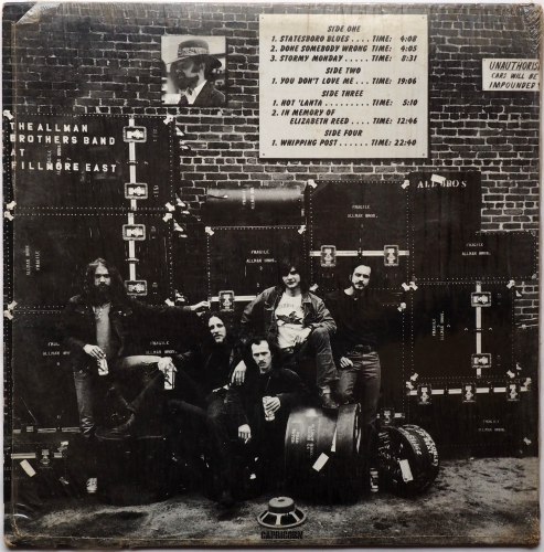 Allman Brothers Band / At Fillmore East (Pink Label Early Issue In Shrink!!)β