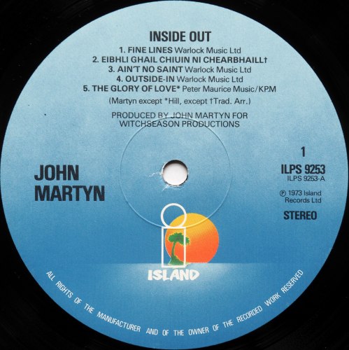 John Martyn / Inside Out (UK Later Issue)β