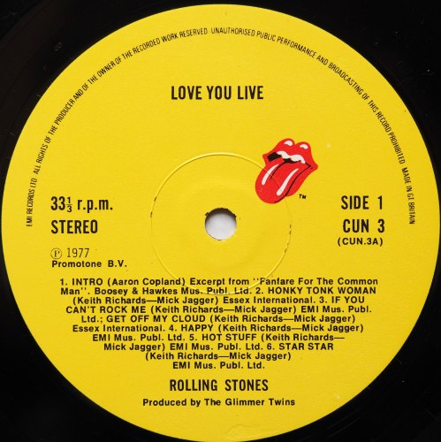 Rolling Stones / Love You Live (UK)β