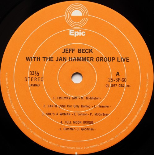 Jeff Beck With The Jan Hammer Group / Live (w/Booklet)β