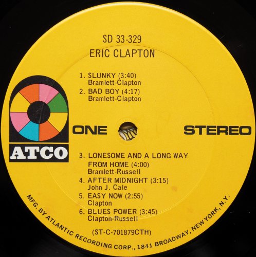 Eric Clapton / Eric Clapton (US Early Issue)β