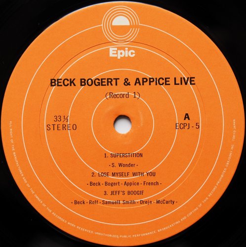 Beck, Bogert & Appice / Live (2LP)β