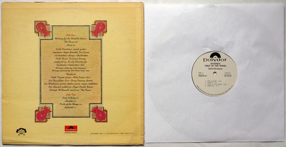 Keith Christmas / Fable Of The Wings (US Rare White Label Promo)β