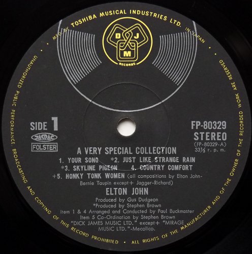 Elton John / A Very Special Collection (Japan Only Early Best)β