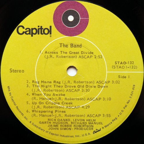 Band, The / The Band (US Early Press RL Bob Ludwig)β