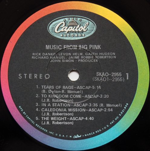 Band, The / Music From Big Pink (US Early Press)β