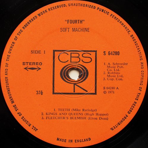 Soft Machine / Fourth (UK Matrix-1)β