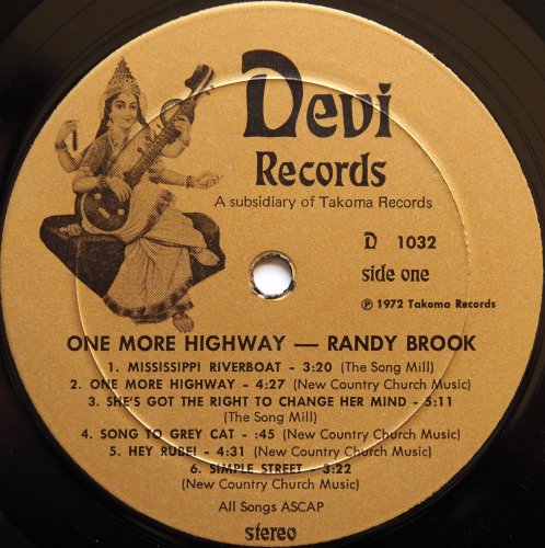 Randy Brook / One More Highway (1st Issue)β