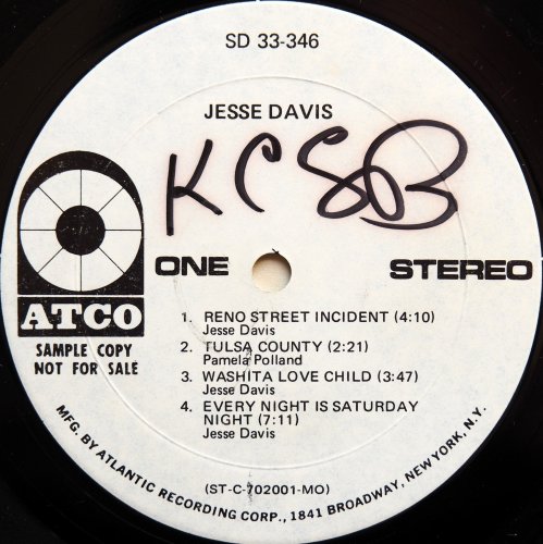 Jesse Ed Davis / Jesse Davis (White Label Promo)β