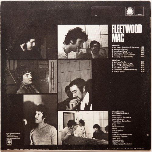 Fleetwood Mac / Peter Green's Fleetwood Mac (UK Matrix-1 Early Issue)β