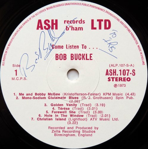 Bob Buckle / Come Listen To (Signed)β