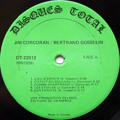 Jim Corcoran & Bertrand Gosselin / Jim Corcoran & Bertrand Gosselinβ