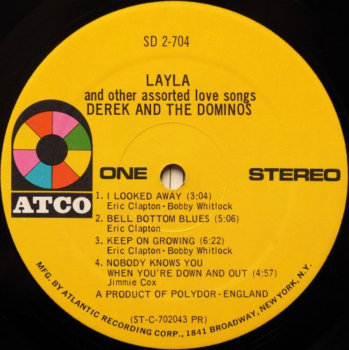 Derek And The Dominos / Layla (US Early Press)β
