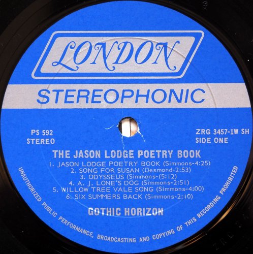 Gothic Horizon / The Jason Lodge Poetry Book (US)の画像