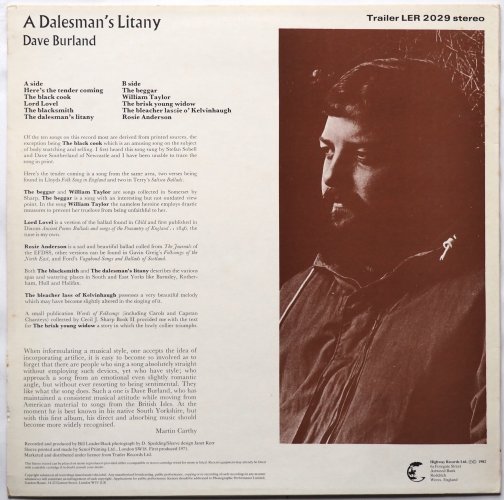 Dave Burland / A Dalesman's Litanyβ