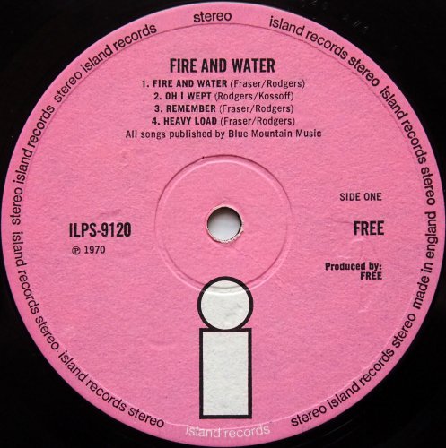 Free / Fire And Water (UK Pink Label Early Issue Matrix-1)β