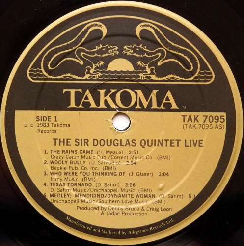 Sir Douglas Quintet (Doug Sahm) / Live Texas Tornadoβ