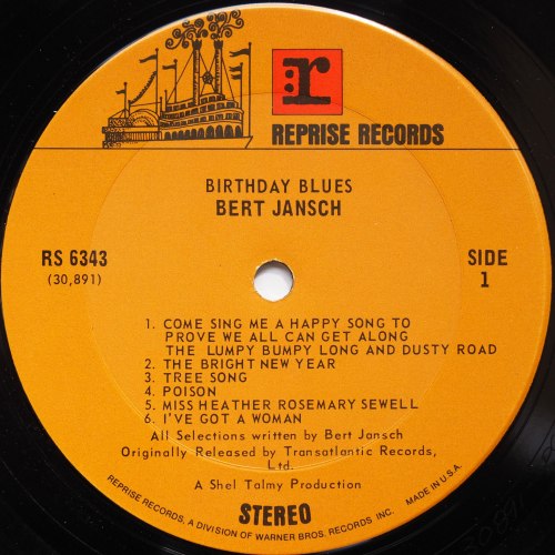 Bert Jansch / Birthday Blues (US 2nd Issue)β
