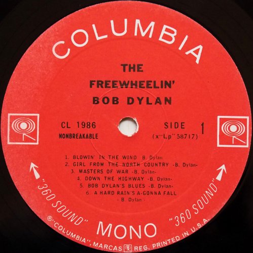 Bob Dylan / Freewheelin' (US Early Issue Mono!!)β