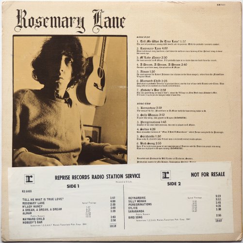 Bert Jansch / Rosemary Lane (US Rare White Label Promo)β