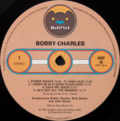 Bobby Charles / Bobby Charles (UK 2nd Issue)β
