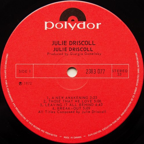 Julie Driscoll / 1969 (US)β
