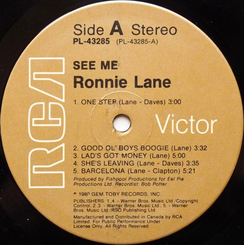 Ronnie Lane / See Me (Canada)β