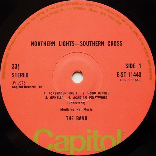 Band, The / Northern Lights - Southern Cross (UK Matrix-1)の画像