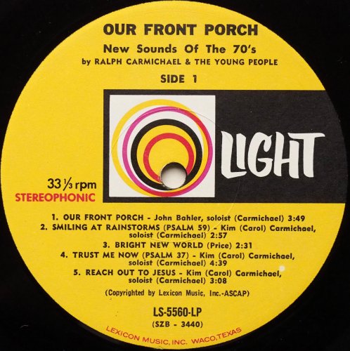 Ralph Carmichael And The Young People / Our Front Porch β