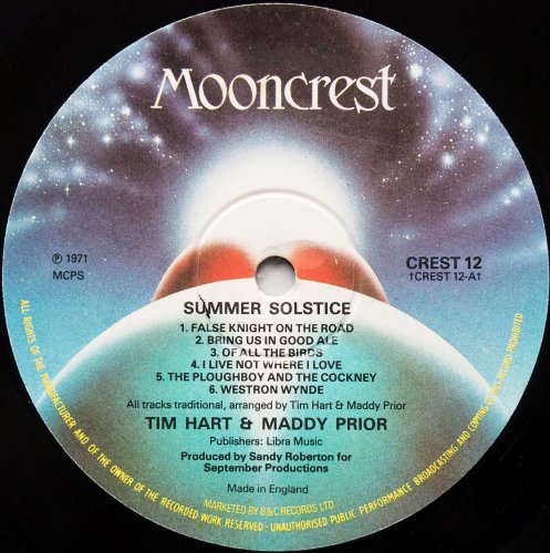 Tim Hart and Maddy Prior / Summer Solstice (Mooncrest)β