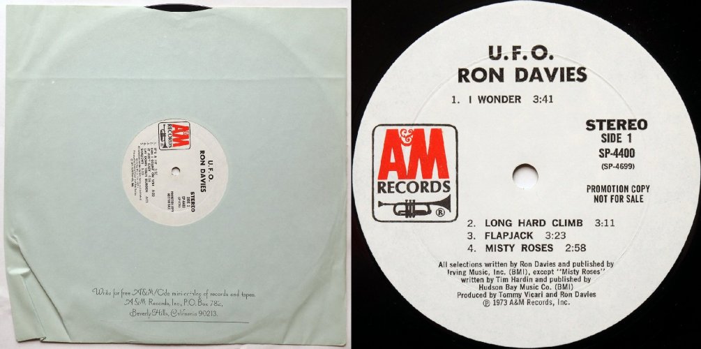 Ron Davies / U. F. O. (UFO, US White Label Promo)β