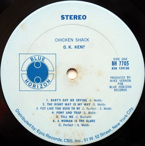 Chicken Shack / O.K. Ken? (US Early Issue)β