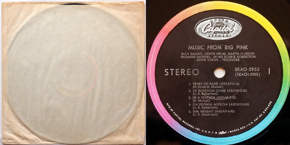 Band, The / Music From Big Pink (US Early Press A1/A1 Matrix)β