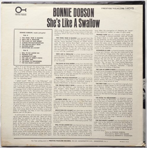 Bonnie Dobson / She's Like A Swallowの画像