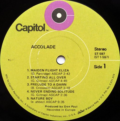 Accolade / Accolade (US In Shrink)β