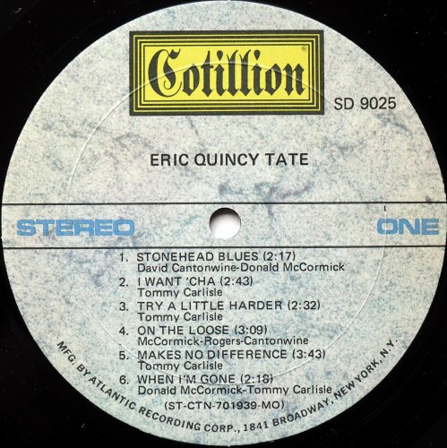 Eric Quincy Tate / Eric Quincy Tate (1st US)の画像