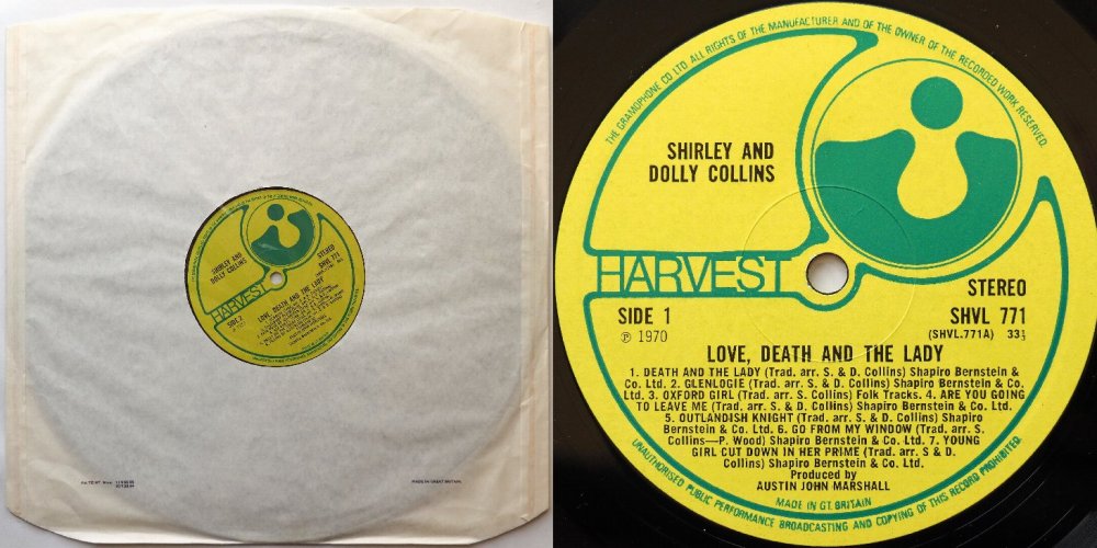 Shirley & Dolly Collins / Love, Death & The Lady (UK Matrix-1)の画像