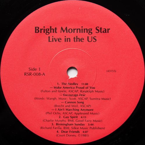 Bright Morning Star / Live In The US β