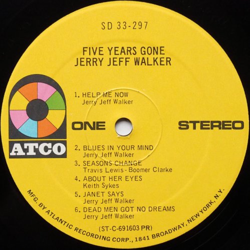 Jerry Jeff Walker / Five Years Gone (US w/Insert!!)β