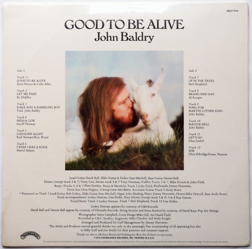 John Baldry (Long John Baldry) / Good To Be Alive (US Seald)β