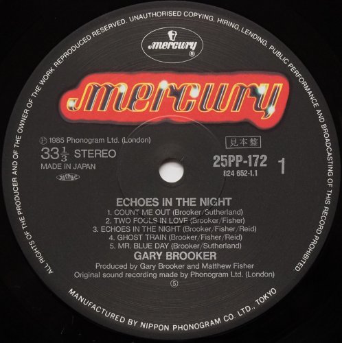 Gary Brooker / Echoes In The Night (աŸ)β