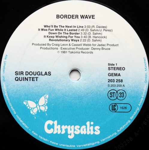Sir Douglas Quintet (Doug Sahm) / Border Waveβ
