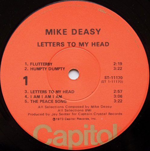 Mike Deasy / Letters To My Head (In Shrink)β