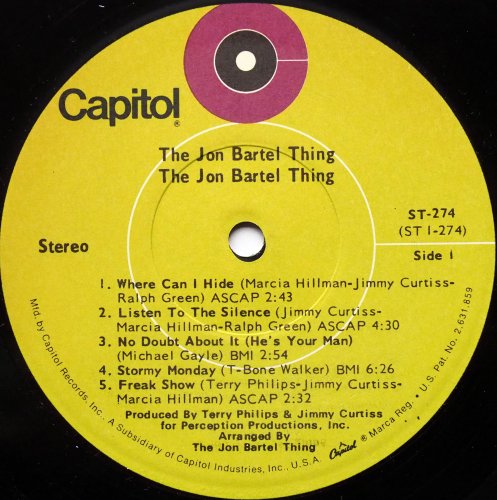 Jon Bartel Thing, The / The Jon Bartel Thingβ