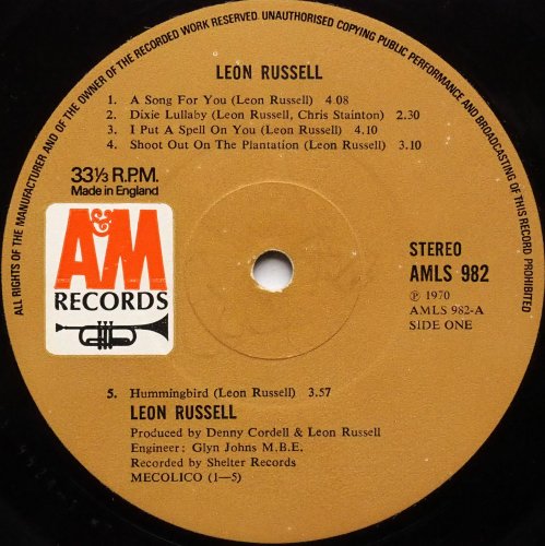 Leon Russell / Leon Russell (UK Matrix-1 / Old Master!!)β