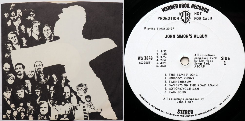 John Simon / John Simon's Album (US White Label Promo!!)β