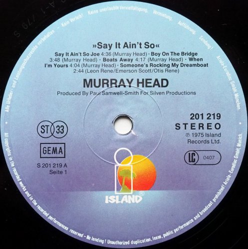 Murray Head / Say It Ain't So (Euro)β