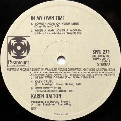 Karen Dalton / In My Own Time (Netherlands)β