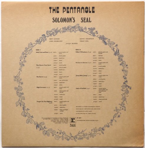 Pentangle, The / Solomon's Seal (Italy Early Issue)β