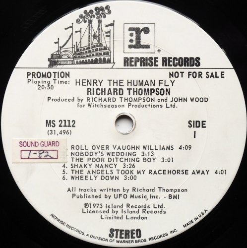 Richard Thompson / Henry The Human Fly! (US White Label Promo In Shrink)β